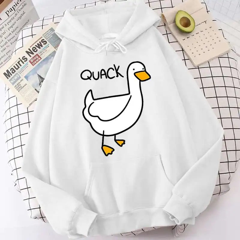 Elegance Woman duck pattern Hoodies