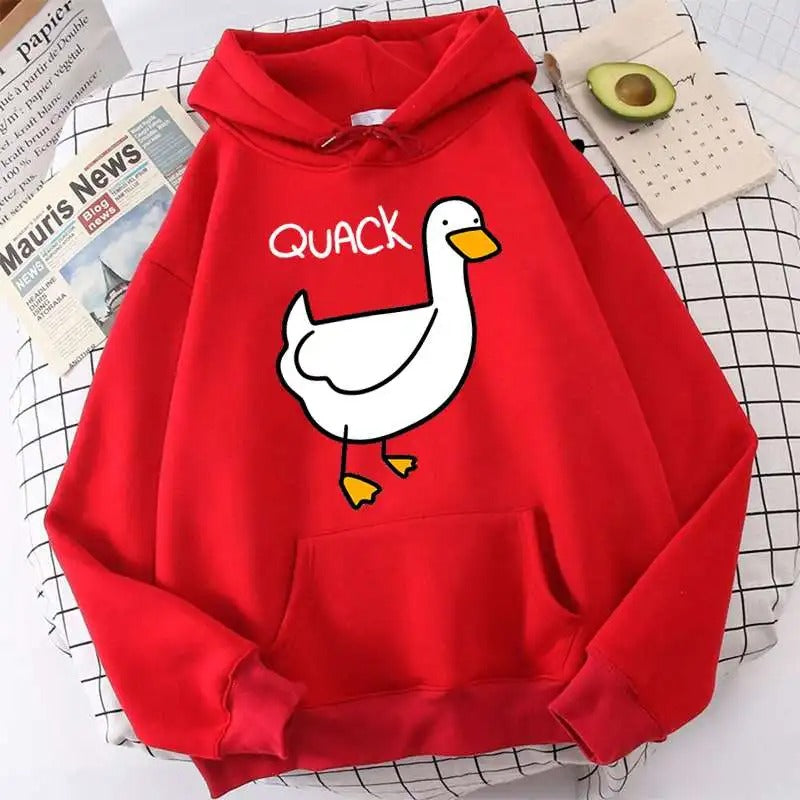 Elegance Woman duck pattern Hoodies