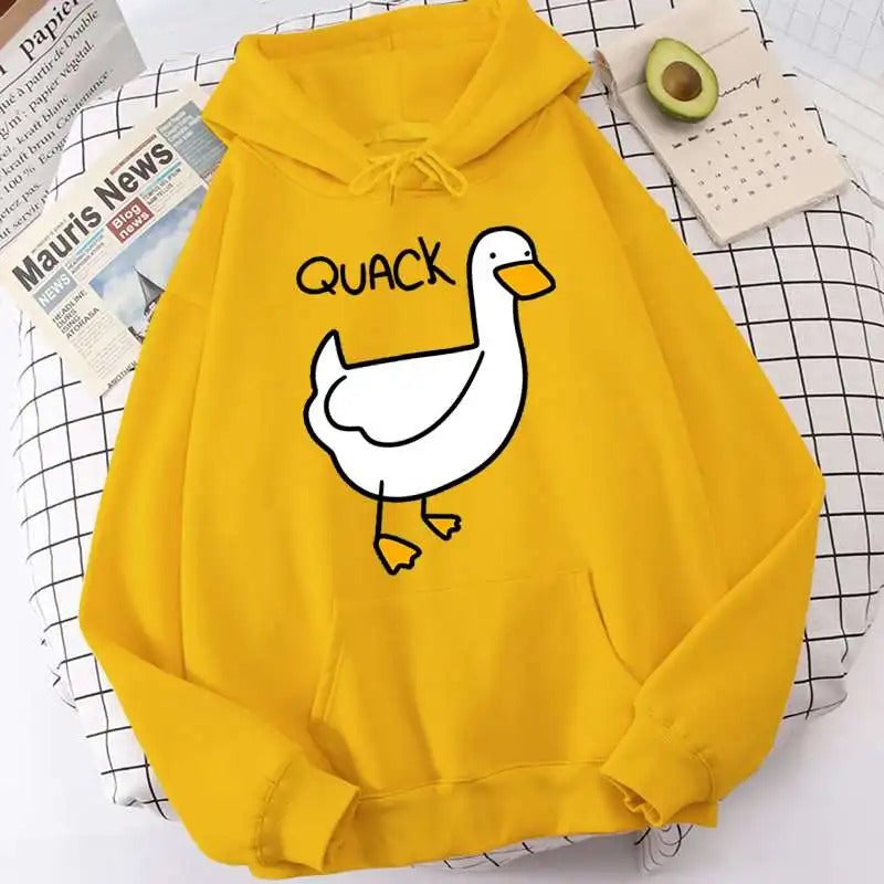 Elegance Woman duck pattern Hoodies