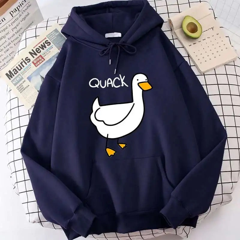 Elegance Woman duck pattern Hoodies