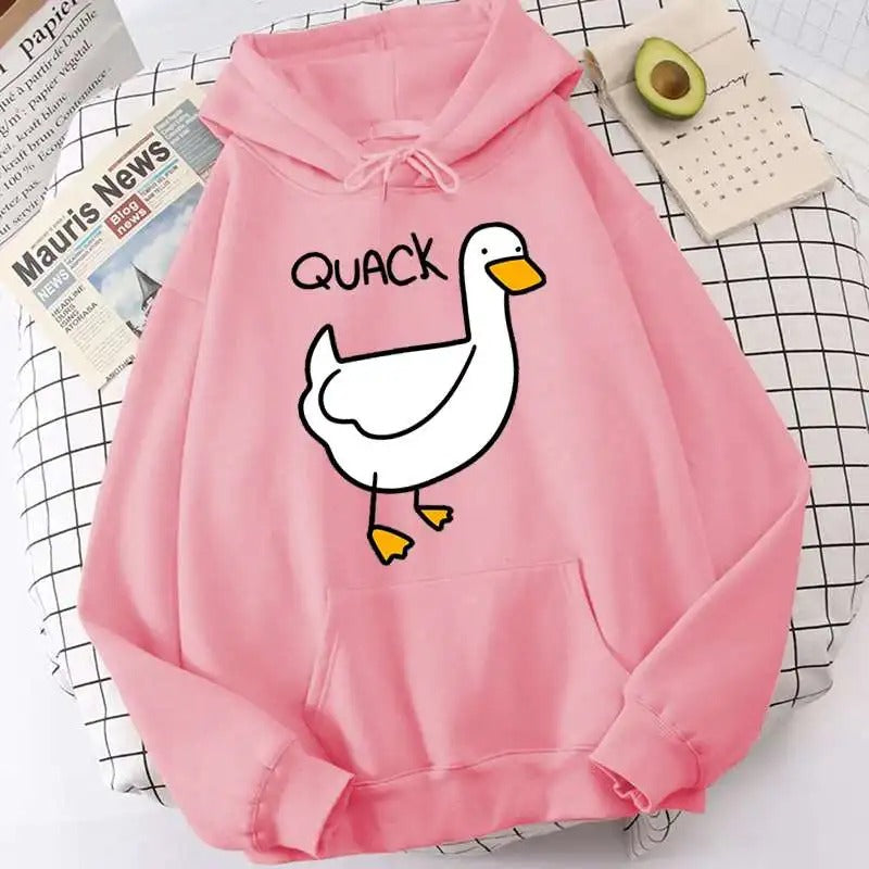 Elegance Woman duck pattern Hoodies